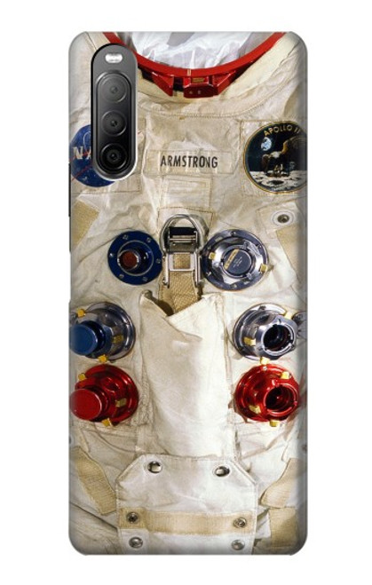 S2639 ニール・アームストロングホワイト宇宙飛行士の宇宙服 Neil Armstrong White Astronaut Space Suit Sony Xperia 10 II バックケース、フリップケース・カバー