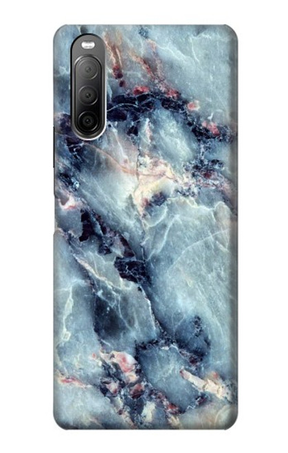 S2689 ブルーマーブルグラフィックプリント Blue Marble Texture Graphic Printed Sony Xperia 10 II バックケース、フリップケース・カバー