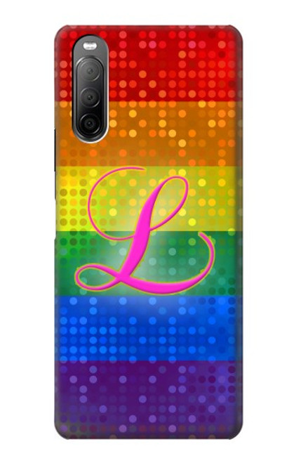 S2900 レインボーLGBTレズビアンプライド旗 Rainbow LGBT Lesbian Pride Flag Sony Xperia 10 II バックケース、フリップケース・カバー