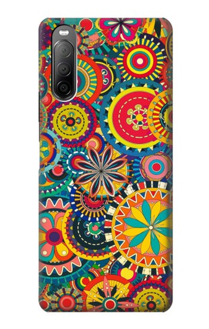 S3272 カラフルなパターン Colorful Pattern Sony Xperia 10 II バックケース、フリップケース・カバー