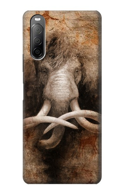 S3427 マンモス古代の洞窟芸術 Mammoth Ancient Cave Art Sony Xperia 10 II バックケース、フリップケース・カバー