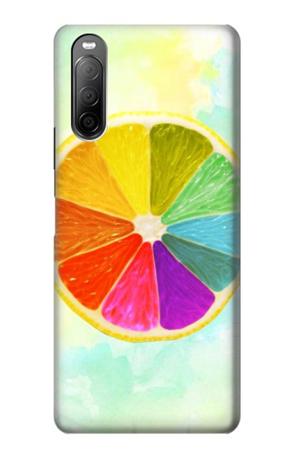 S3493 カラフルなレモン Colorful Lemon Sony Xperia 10 II バックケース、フリップケース・カバー