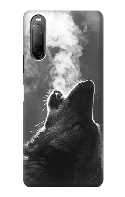 S3505 オオカミ Wolf Howling Sony Xperia 10 II バックケース、フリップケース・カバー