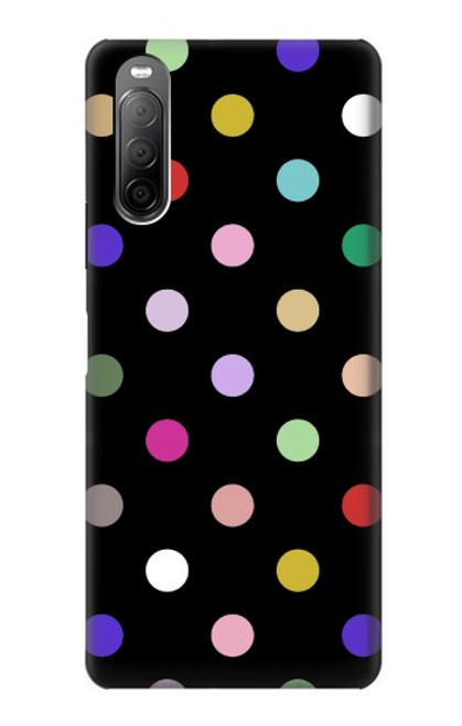 S3532 カラフルな水玉 Colorful Polka Dot Sony Xperia 10 II バックケース、フリップケース・カバー