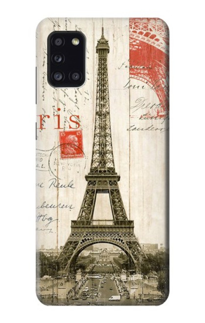 S2108 エッフェル塔パリポストカード Eiffel Tower Paris Postcard Samsung Galaxy A31 バックケース、フリップケース・カバー