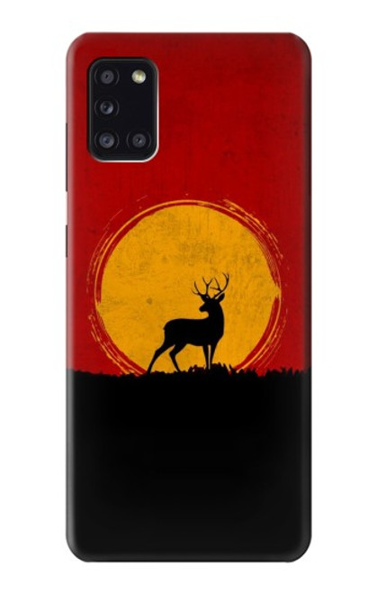 S3513 鹿の夕日 Deer Sunset Samsung Galaxy A31 バックケース、フリップケース・カバー