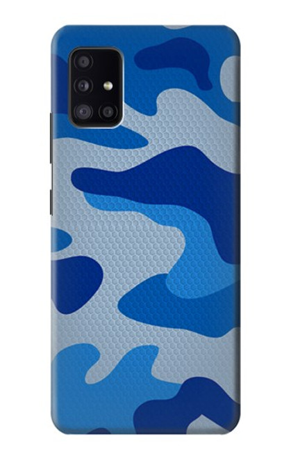 S2958 陸軍青迷彩 Army Blue Camo Camouflage Samsung Galaxy A41 バックケース、フリップケース・カバー