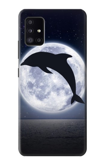 S3510 ドルフィン Dolphin Moon Night Samsung Galaxy A41 バックケース、フリップケース・カバー