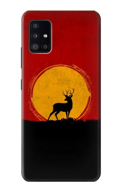 S3513 鹿の夕日 Deer Sunset Samsung Galaxy A41 バックケース、フリップケース・カバー