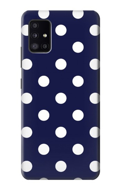 S3533 ブルーの水玉 Blue Polka Dot Samsung Galaxy A41 バックケース、フリップケース・カバー