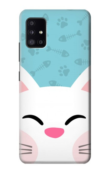 S3542 かわいい猫漫画 Cute Cat Cartoon Samsung Galaxy A41 バックケース、フリップケース・カバー