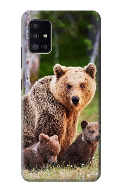 S3558 くまの家族 Bear Family Samsung Galaxy A41 バックケース、フリップケース・カバー