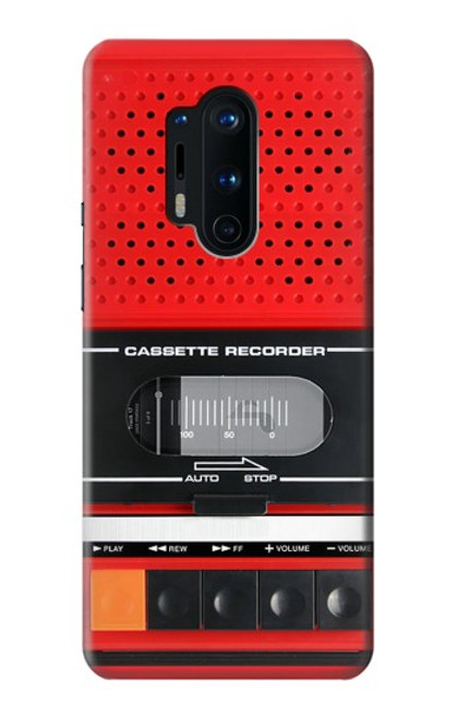 S3204 レッドカセットレコーダーグラフィック Red Cassette Recorder Graphic OnePlus 8 Pro バックケース、フリップケース・カバー