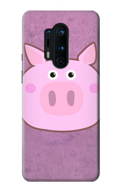 S3269 豚の漫画 Pig Cartoon OnePlus 8 Pro バックケース、フリップケース・カバー