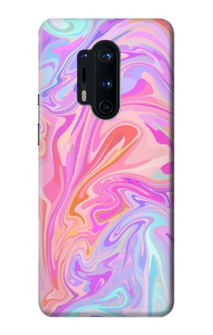 S3444 デジタルアートカラフルな液体 Digital Art Colorful Liquid OnePlus 8 Pro バックケース、フリップケース・カバー
