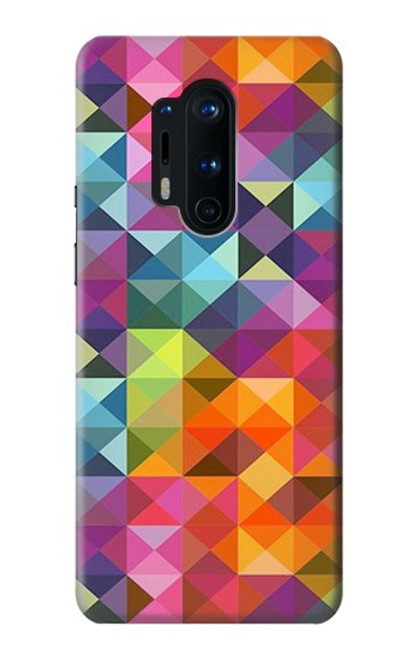 S3477 抽象的なダイヤモンドパターン Abstract Diamond Pattern OnePlus 8 Pro バックケース、フリップケース・カバー