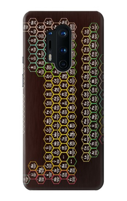 S3544 ネオンハニカム周期表 Neon Honeycomb Periodic Table OnePlus 8 Pro バックケース、フリップケース・カバー