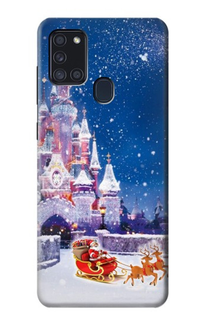 S3282 サンタ・クリスマス城 Santa Xmas Castle Samsung Galaxy A21s バックケース、フリップケース・カバー