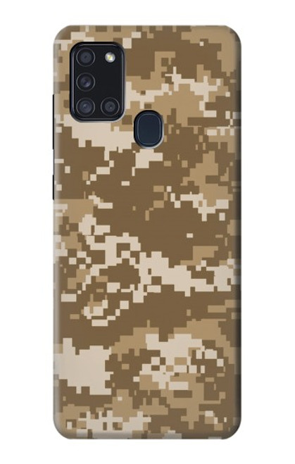 S3294 陸軍砂漠タンコヨーテカモ迷彩 Army Desert Tan Coyote Camo Camouflage Samsung Galaxy A21s バックケース、フリップケース・カバー