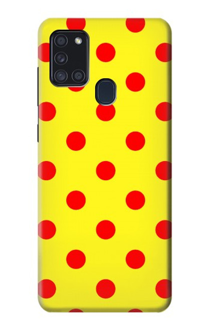 S3526 赤い水玉 Red Spot Polka Dot Samsung Galaxy A21s バックケース、フリップケース・カバー