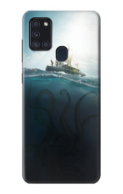 S3540 巨大なタコ Giant Octopus Samsung Galaxy A21s バックケース、フリップケース・カバー