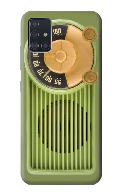 S2656 ヴィンテージベークライトデコラジオ Vintage Bakelite Radio Green Samsung Galaxy A51 5G バックケース、フリップケース・カバー