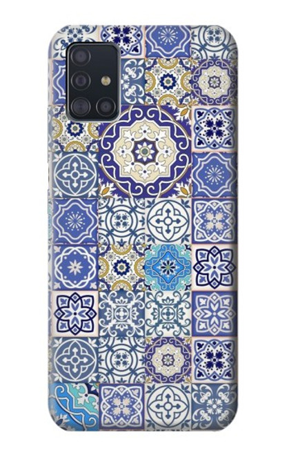 S3537 モロッコのモザイクパターン Moroccan Mosaic Pattern Samsung Galaxy A51 5G バックケース、フリップケース・カバー