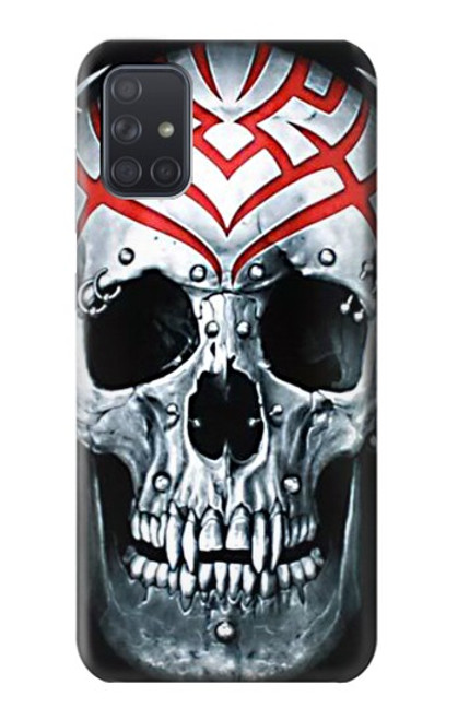 S0223 吸血鬼 スカル タトゥー Vampire Skull Tattoo Samsung Galaxy A71 5G バックケース、フリップケース・カバー