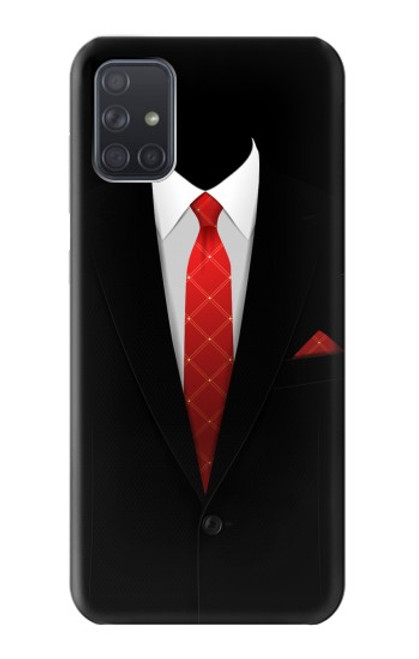 S1805 黒服 Black Suit Samsung Galaxy A71 5G バックケース、フリップケース・カバー