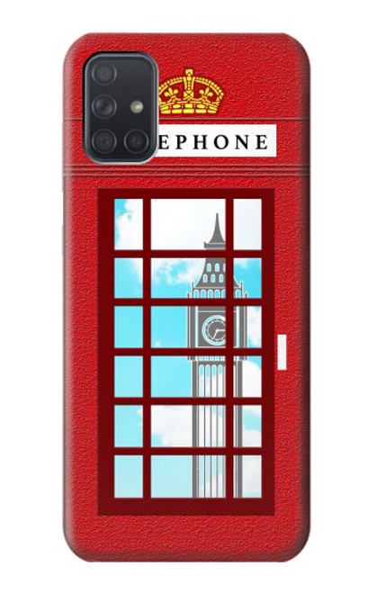S2059 イングランドクラシック英国の電話ボックスミニマリスト England Classic British Telephone Box Minimalist Samsung Galaxy A71 5G バックケース、フリップケース・カバー