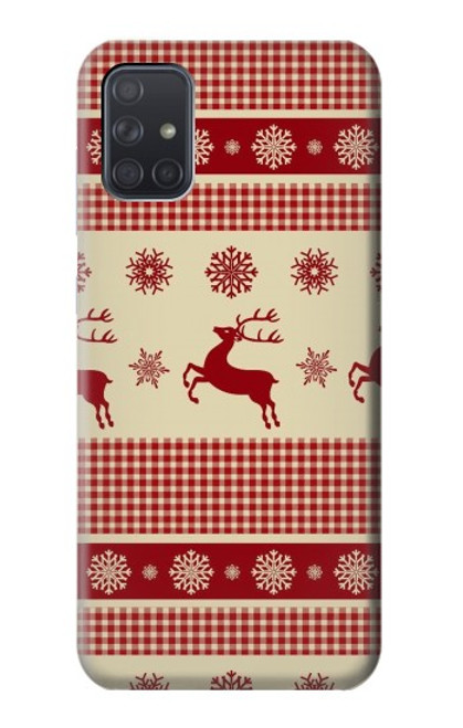 S2310 クリスマス 雪 トナカイ Christmas Snow Reindeers Samsung Galaxy A71 5G バックケース、フリップケース・カバー