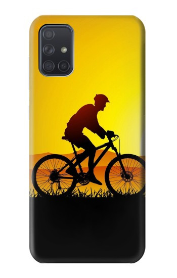 S2385 自転車 夕焼け Bicycle Bike Sunset Samsung Galaxy A71 5G バックケース、フリップケース・カバー