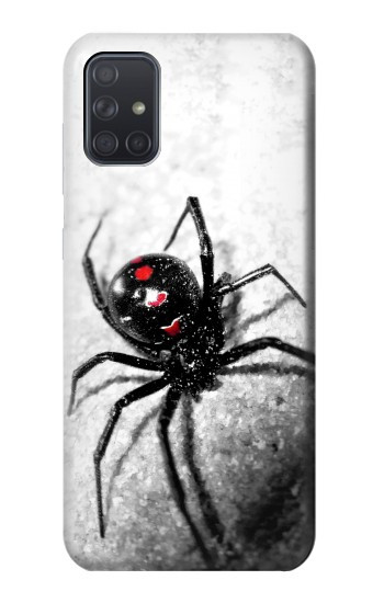 S2386 クロゴケグモ Black Widow Spider Samsung Galaxy A71 5G バックケース、フリップケース・カバー