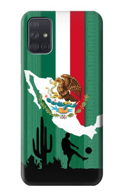 S2994 メキシコサッカー Mexico Football Soccer Map Flag Samsung Galaxy A71 5G バックケース、フリップケース・カバー