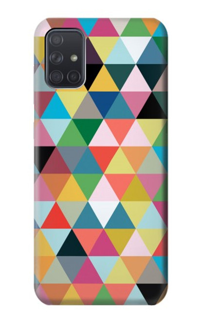 S3049 三角形の鮮やかな色 Triangles Vibrant Colors Samsung Galaxy A71 5G バックケース、フリップケース・カバー