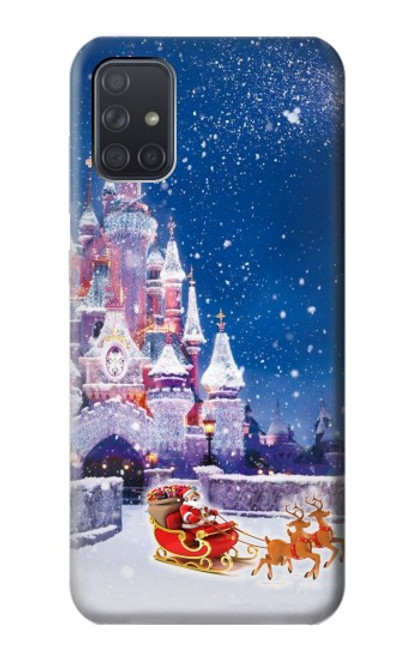 S3282 サンタ・クリスマス城 Santa Xmas Castle Samsung Galaxy A71 5G バックケース、フリップケース・カバー