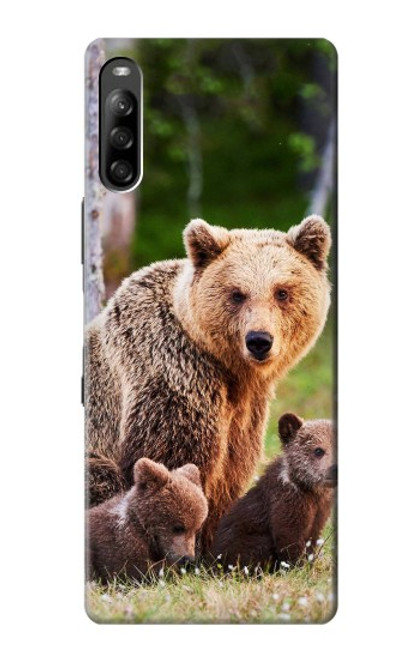 S3558 くまの家族 Bear Family Sony Xperia L4 バックケース、フリップケース・カバー