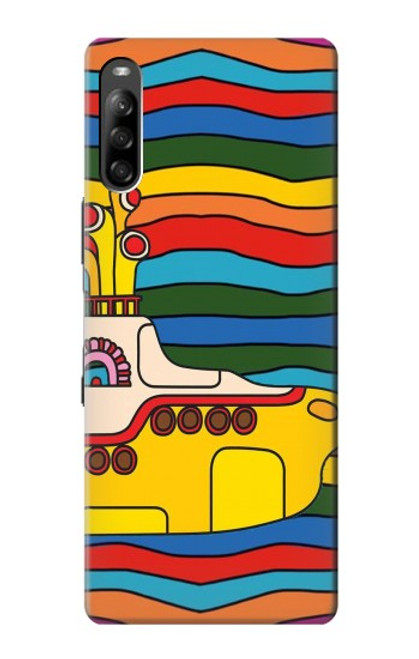 S3599 ヒッピーイエローサブマリン Hippie Submarine Sony Xperia L4 バックケース、フリップケース・カバー