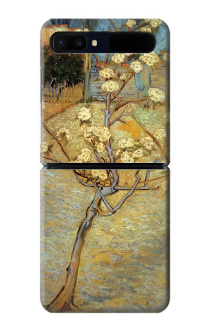 S1978 ヴァン・ゴッホ ピアツリー満開 Van Gogh Letter Pear Tree Blossom Samsung Galaxy Z Flip 5G バックケース、フリップケース・カバー