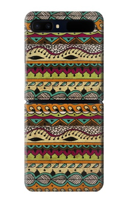 S2860 アステカ ヒッピー柄 Aztec Boho Hippie Pattern Samsung Galaxy Z Flip 5G バックケース、フリップケース・カバー