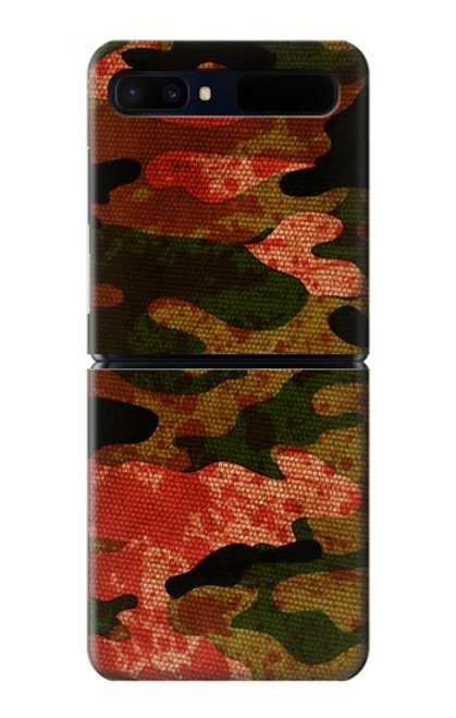 S3393 カモフラージュ 血液 Camouflage Blood Splatter Samsung Galaxy Z Flip 5G バックケース、フリップケース・カバー