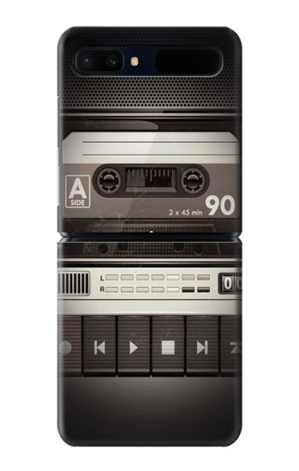 S3501 ビンテージカセットプレーヤー Vintage Cassette Player Samsung Galaxy Z Flip 5G バックケース、フリップケース・カバー