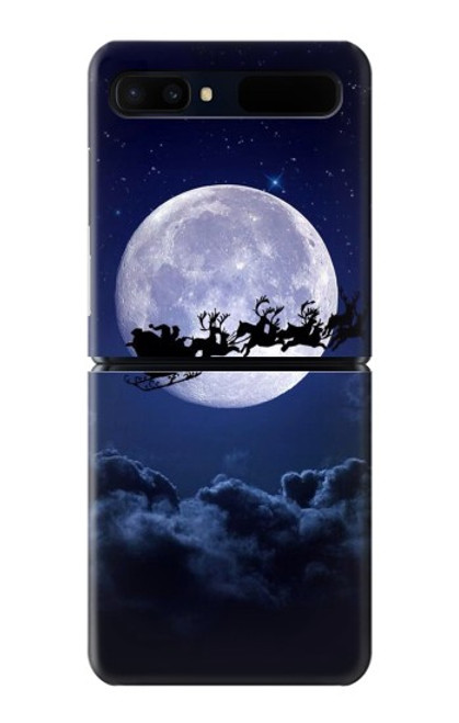 S3508 クリスマスサンタ Xmas Santa Moon Samsung Galaxy Z Flip 5G バックケース、フリップケース・カバー