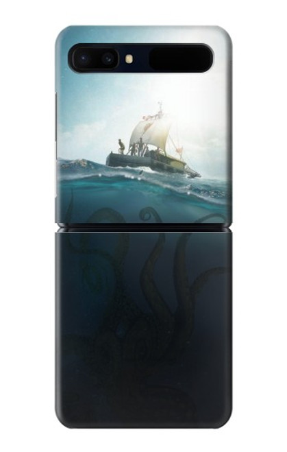 S3540 巨大なタコ Giant Octopus Samsung Galaxy Z Flip 5G バックケース、フリップケース・カバー