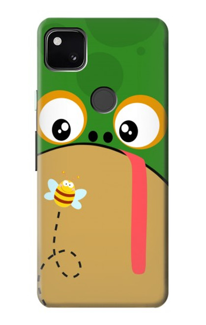 S2765 かわいいカエル ハチ 漫画 Frog Bee Cute Cartoon Google Pixel 4a バックケース、フリップケース・カバー