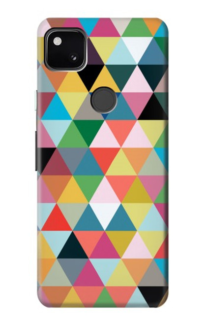 S3049 三角形の鮮やかな色 Triangles Vibrant Colors Google Pixel 4a バックケース、フリップケース・カバー