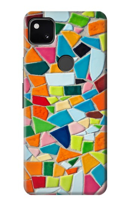 S3391 モザイクアートグラフィック Abstract Art Mosaic Tiles Graphic Google Pixel 4a バックケース、フリップケース・カバー