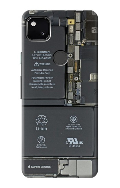 S3467 携帯電話の中のグラフィック Inside Mobile Phone Graphic Google Pixel 4a バックケース、フリップケース・カバー