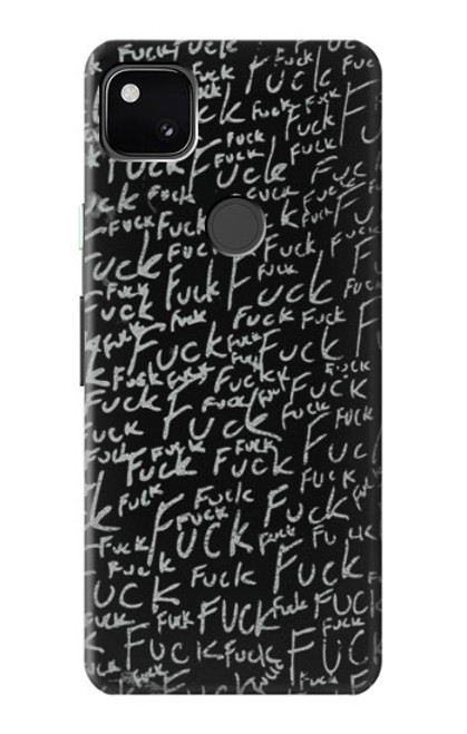 S3478 面白い言葉黒板 Funny Words Blackboard Google Pixel 4a バックケース、フリップケース・カバー