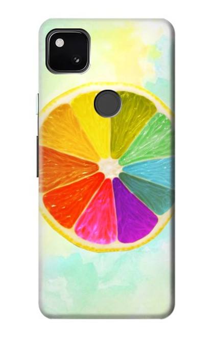 S3493 カラフルなレモン Colorful Lemon Google Pixel 4a バックケース、フリップケース・カバー